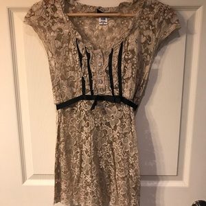 Lace Cap Sleeve Babydoll Top